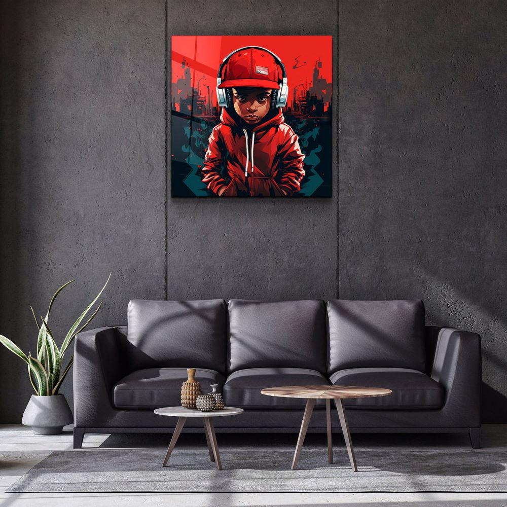 Other wall decoration - Hey Man Designers Collection Glass Wall Art 100CMX100CM - ARTDESIGNA
