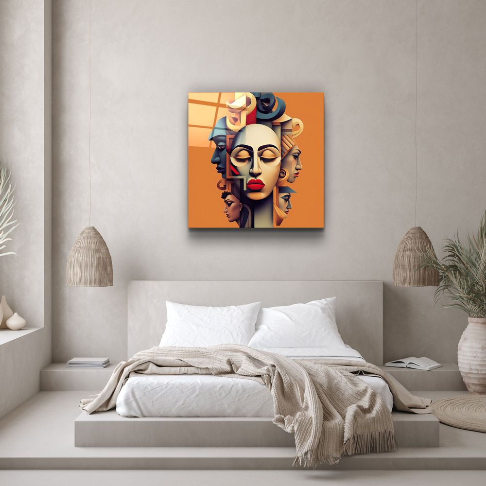 Autres décorations murales - Art mural en verre de la collection Face off Designers 80CMX80CM - ARTDESIGNA