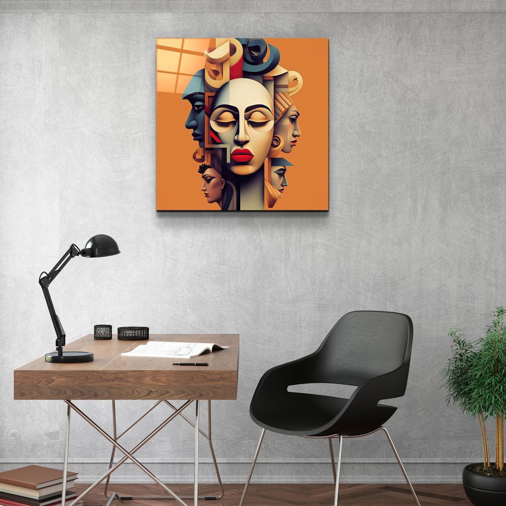 Autres décorations murales - Art mural en verre de la collection Face off Designers 80CMX80CM - ARTDESIGNA