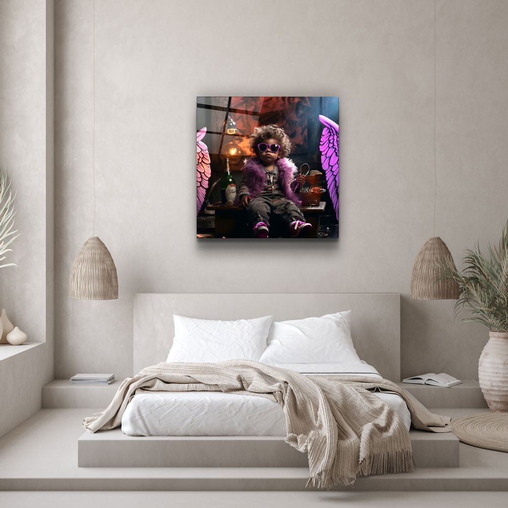Autres décorations murales - Qui est le boss? Art mural en verre de la collection Designers 80CMX80CM - ARTDESIGNA