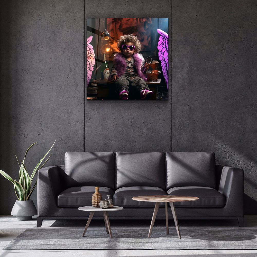 Autres décorations murales - Qui est le boss? Art mural en verre de la collection Designers 80CMX80CM - ARTDESIGNA