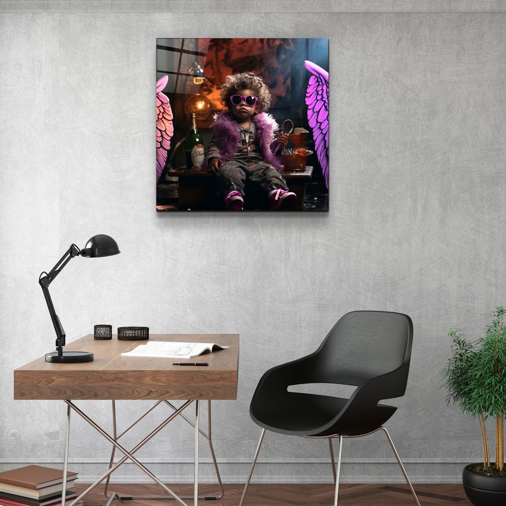 Autres décorations murales - Qui est le boss? Art mural en verre de la collection Designers 80CMX80CM - ARTDESIGNA