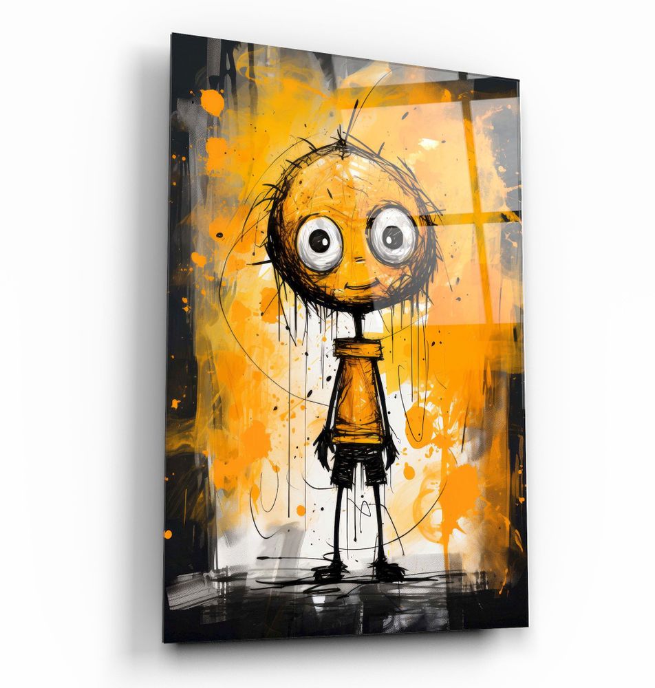 Autres décorations murales - Toujours heureux de vous voir | Art mural en verre de la collection Designers  110CMx70CM - ARTDESIGNA