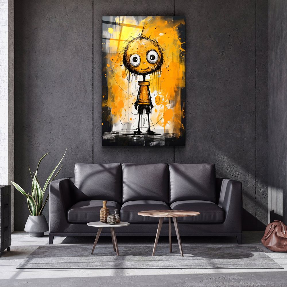 Autres décorations murales - Toujours heureux de vous voir | Art mural en verre de la collection Designers  110CMx70CM - ARTDESIGNA
