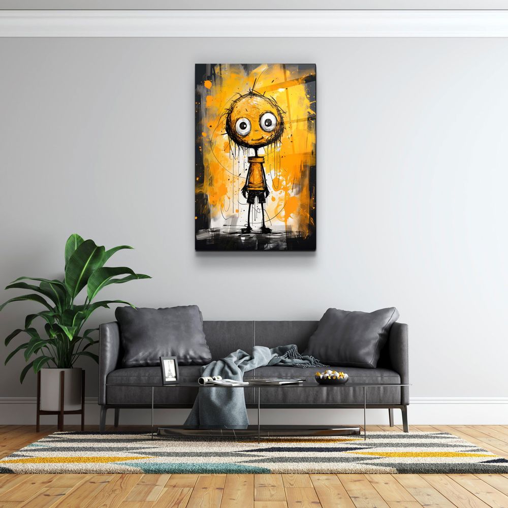 Autres décorations murales - Toujours heureux de vous voir | Art mural en verre de la collection Designers  110CMx70CM - ARTDESIGNA