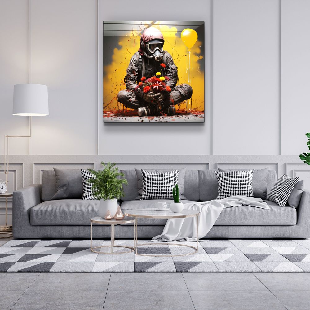 Autres décorations murales - Art mural en verre de la collection Lonely Lover Designers 100CMX100CM - ARTDESIGNA
