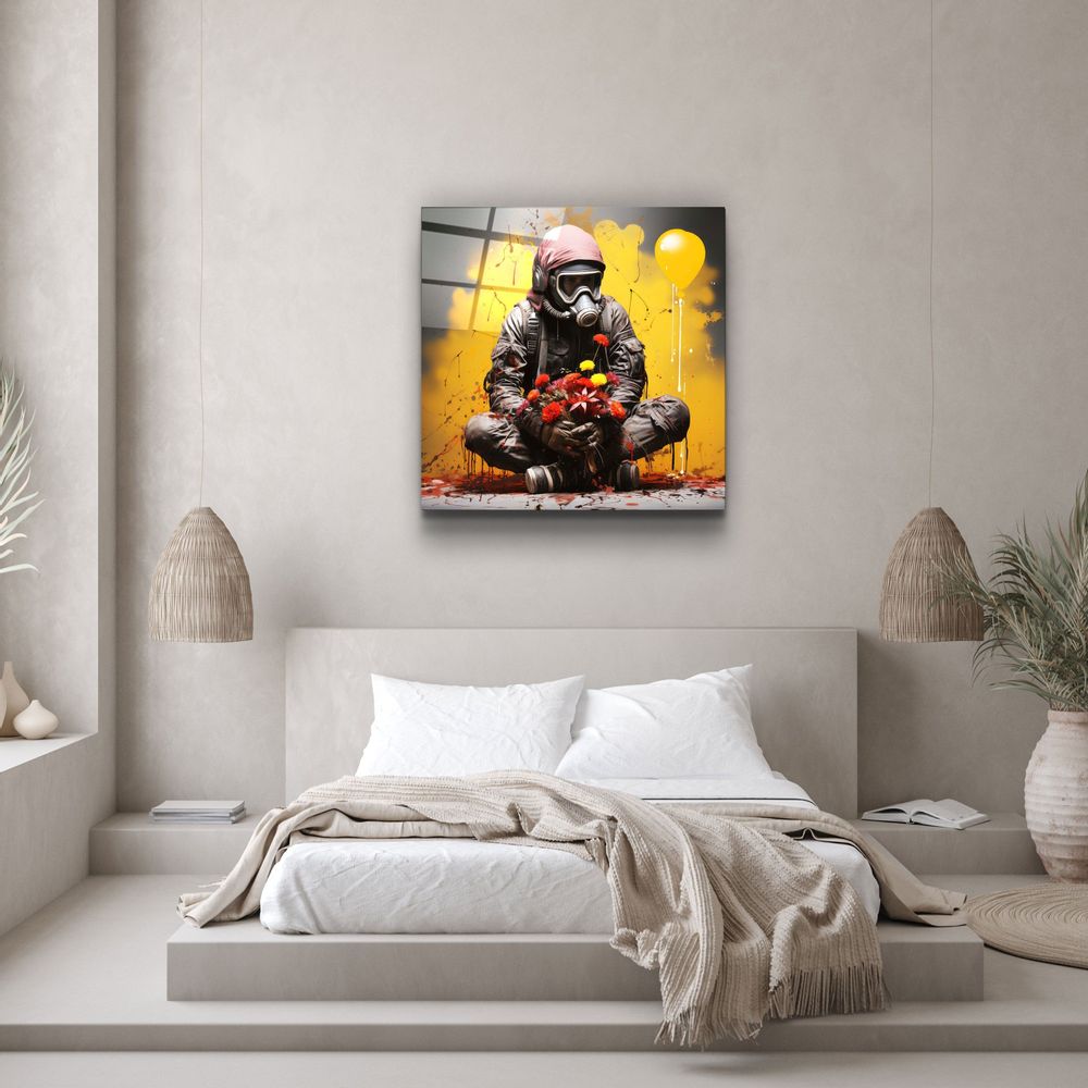 Autres décorations murales - Art mural en verre de la collection Lonely Lover Designers 100CMX100CM - ARTDESIGNA