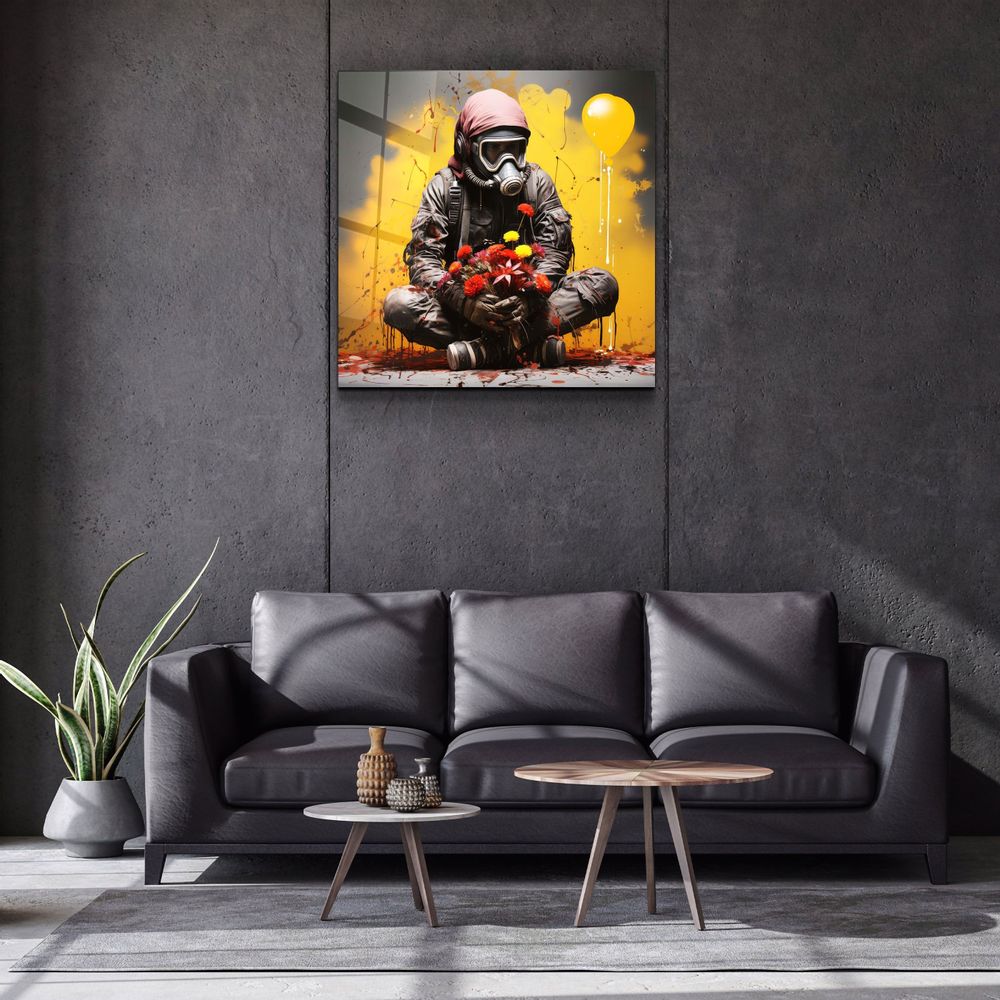 Autres décorations murales - Art mural en verre de la collection Lonely Lover Designers 100CMX100CM - ARTDESIGNA