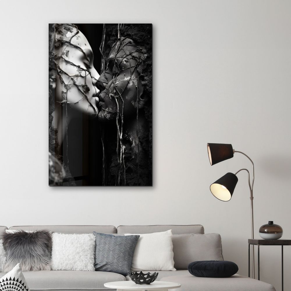 Autres décorations murales - Kiss Me - Art mural en verre de la collection du designer 110CMx70CM - ARTDESIGNA