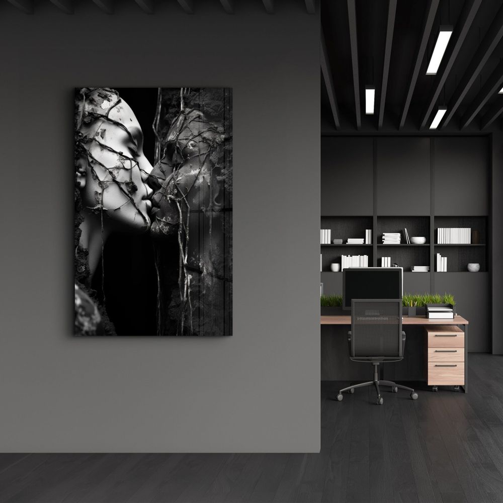 Autres décorations murales - Kiss Me - Art mural en verre de la collection du designer 110CMx70CM - ARTDESIGNA