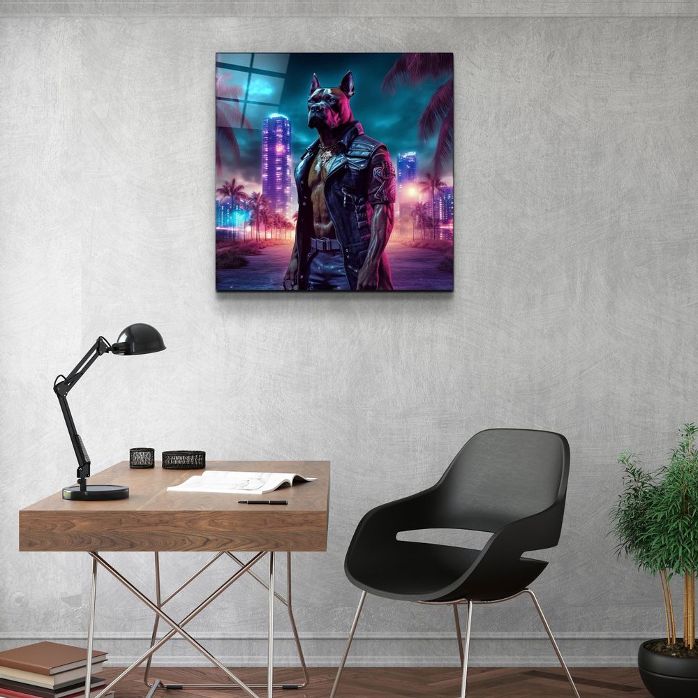 Other wall decoration - Cyberpunk Style - Dog Designers Collection Glass Wall Art - ARTDESIGNA