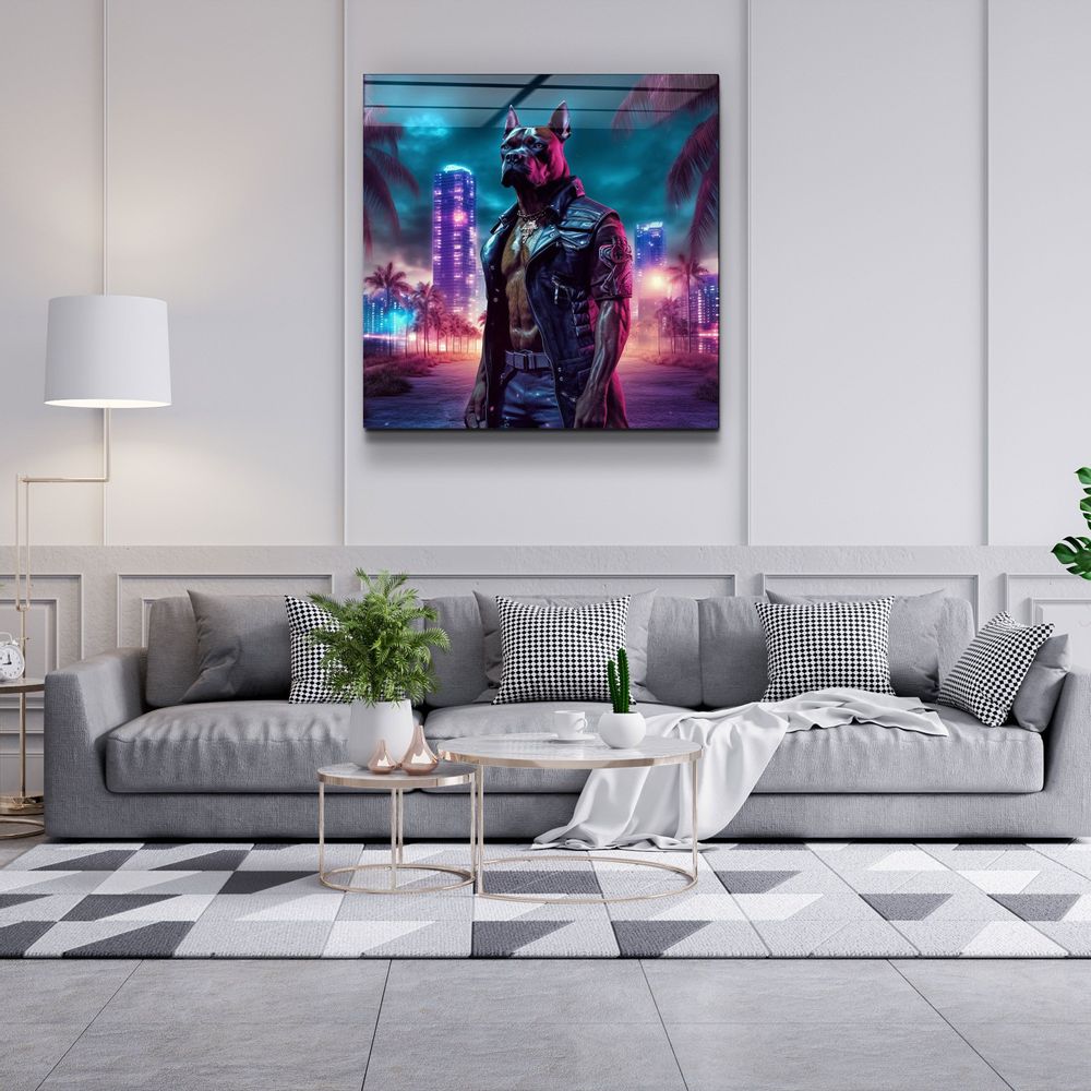 Other wall decoration - Cyberpunk Style - Dog Designers Collection Glass Wall Art - ARTDESIGNA