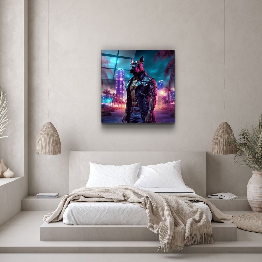 Other wall decoration - Cyberpunk Style - Dog Designers Collection Glass Wall Art - ARTDESIGNA