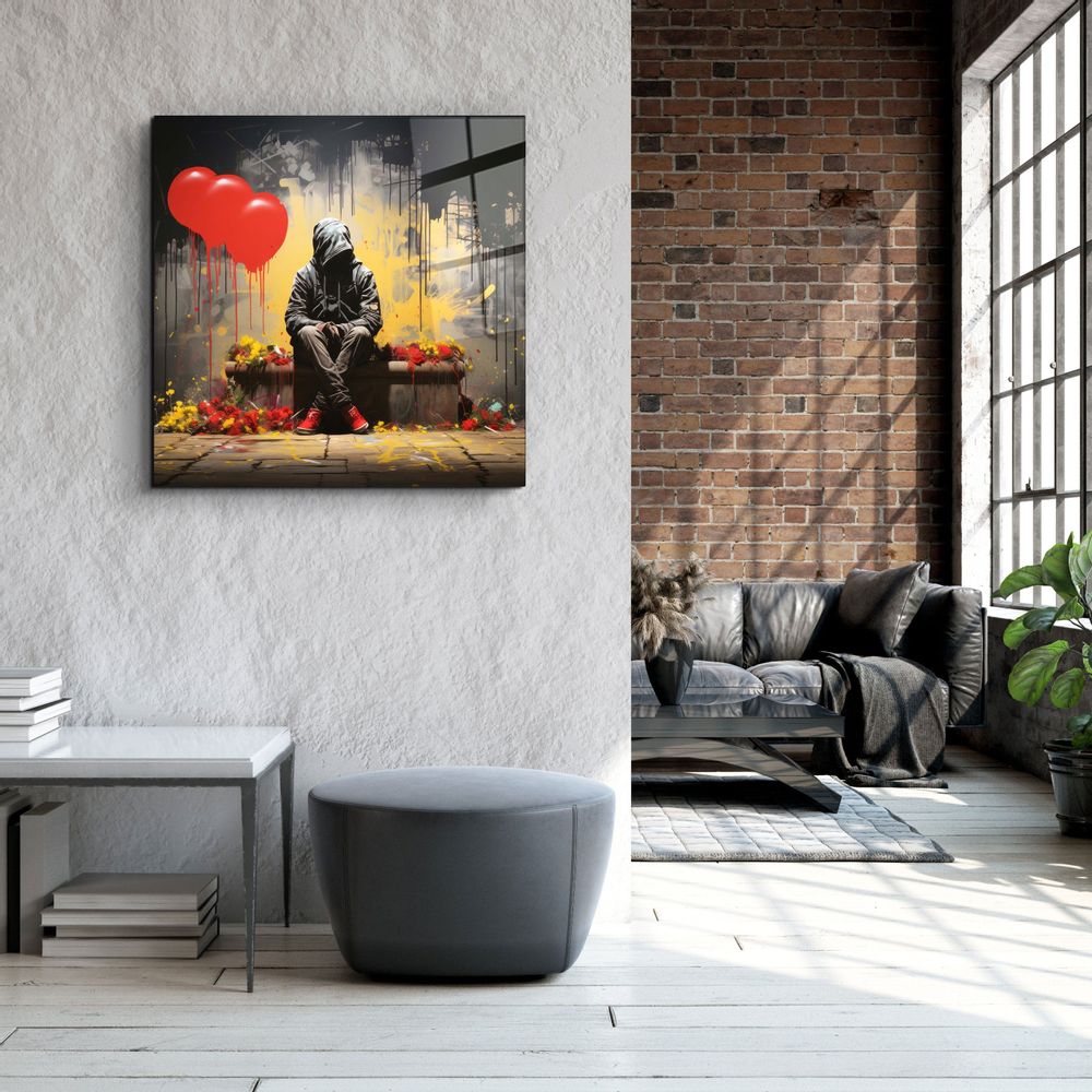 Other wall decoration - Waiting For a Long Time Designers Collection Glass Wall Art 110CMx70CM - ARTDESIGNA