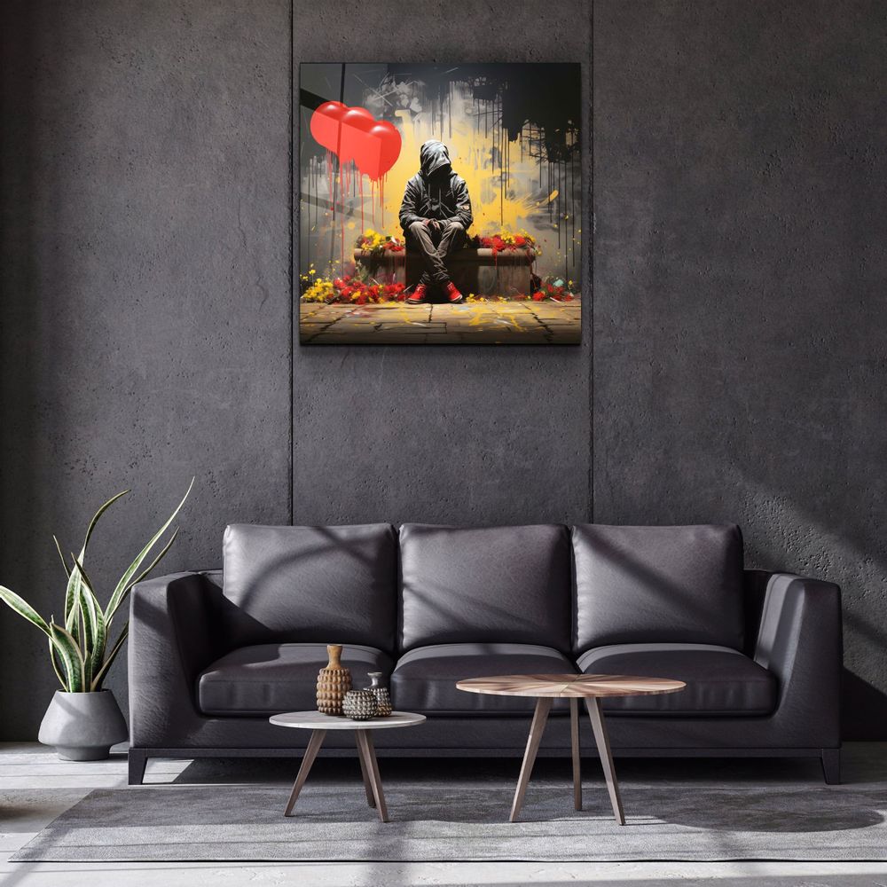 Other wall decoration - Waiting For a Long Time Designers Collection Glass Wall Art 110CMx70CM - ARTDESIGNA
