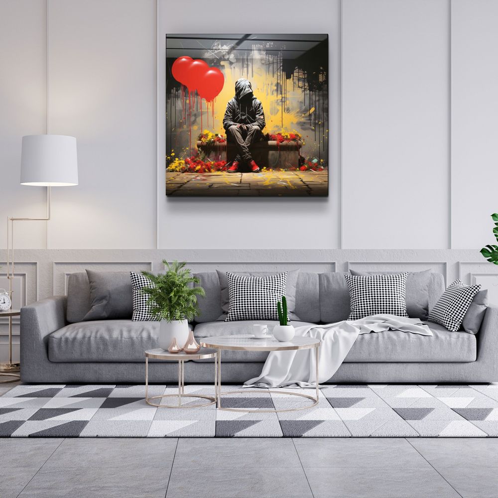 Other wall decoration - Waiting For a Long Time Designers Collection Glass Wall Art 110CMx70CM - ARTDESIGNA