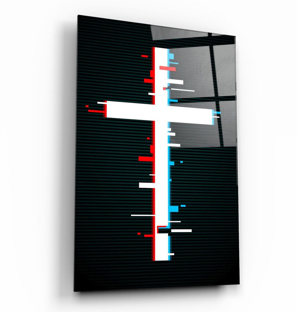 Other wall decoration - Cross - Trippy Designers Collection Glass Wall Art 110CMx70CM - ARTDESIGNA