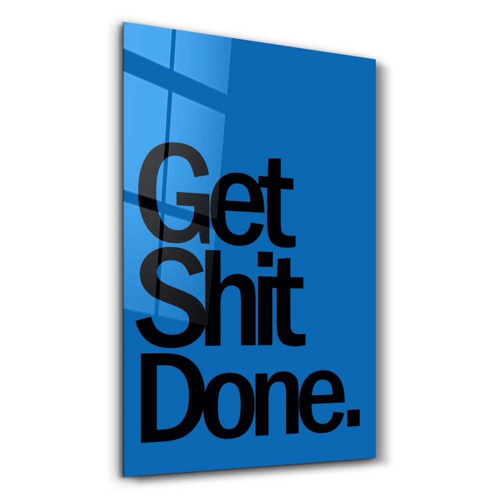 Other wall decoration - Get X Done Blue | Designers Collection Glass Wall Art 110CMx70CM - ARTDESIGNA