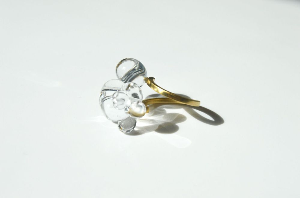 Cadeaux - Bague réglable en verre Murano artisan Collection Drops - CHAMA NAVARRO