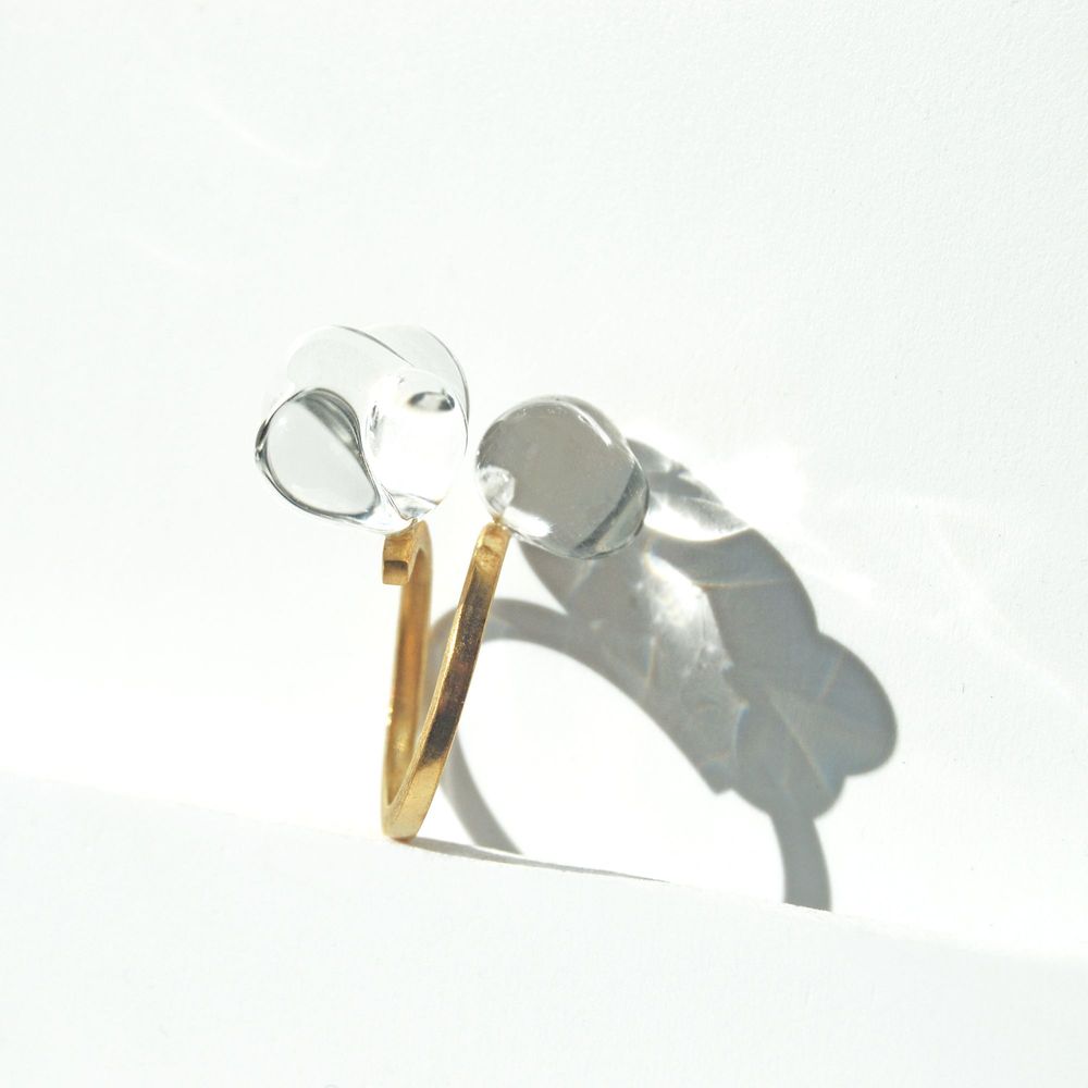 Cadeaux - Bague réglable en verre Murano artisan Collection Drops - CHAMA NAVARRO
