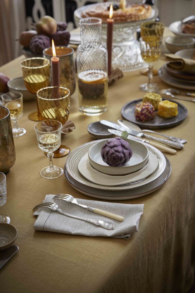 Table linen - Florence Sienne - Linen tablecloth - ALEXANDRE TURPAULT