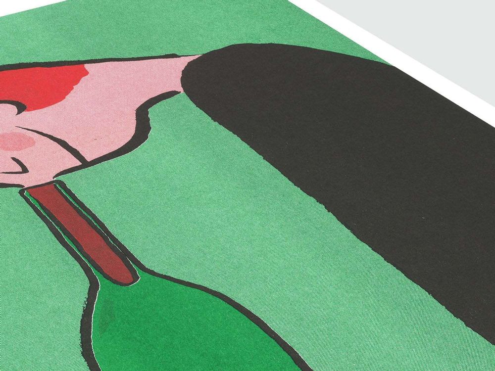 Affiches - Affiche A3 - Jean Jullien - Bouteille - KIBLIND ATELIER