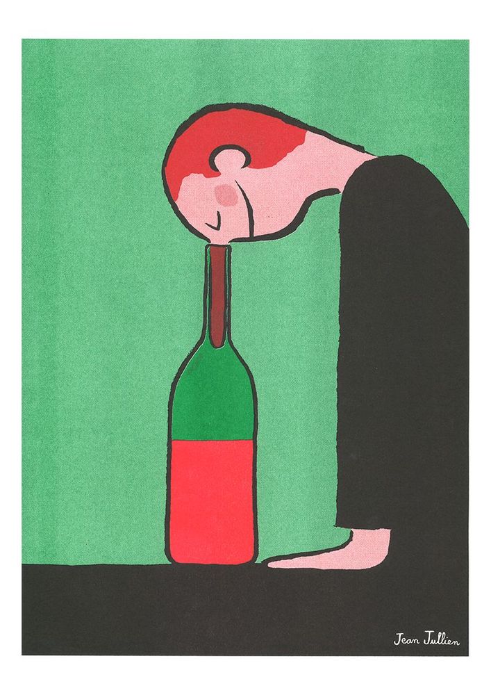 Affiches - Affiche A3 - Jean Jullien - Bouteille - KIBLIND ATELIER