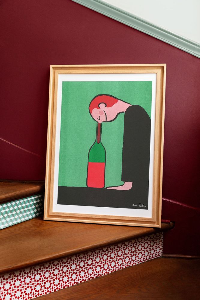 Affiches - Affiche A3 - Jean Jullien - Bouteille - KIBLIND ATELIER
