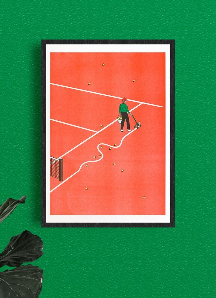 Affiches - Affiche A3 - Simon Bailly - Roland Garros - KIBLIND ATELIER
