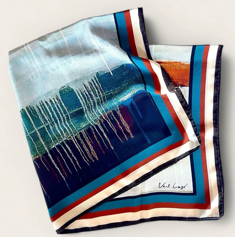 Scarves - Careno” scarf - VERT LAGO DI AUDE CALEMARD