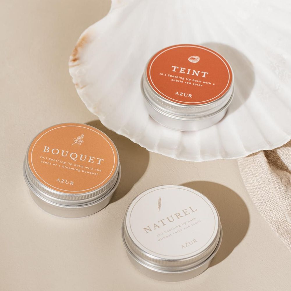 Cosmétiques - TEINT | Baume à lèvres 100 % naturel | Rouge | Lèvres et joues - AZUR NATURAL BODY CARE