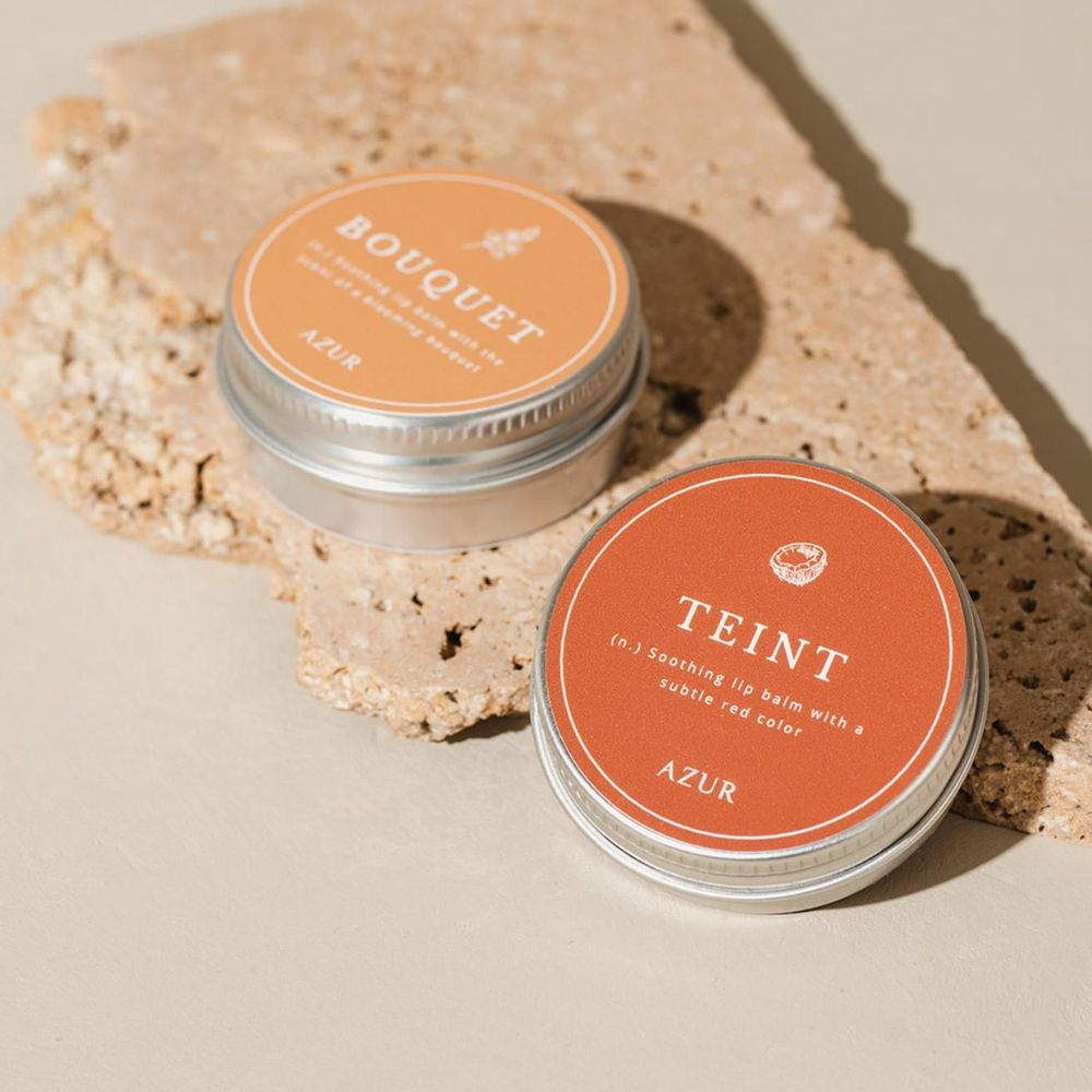 Cosmétiques - TEINT | Baume à lèvres 100 % naturel | Rouge | Lèvres et joues - AZUR NATURAL BODY CARE
