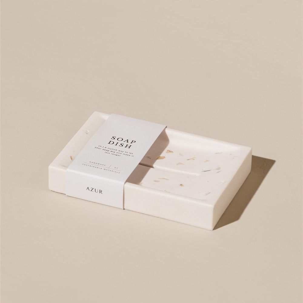Soaps - Soap dish | shell terrazzo - AZUR NATURAL BODY CARE