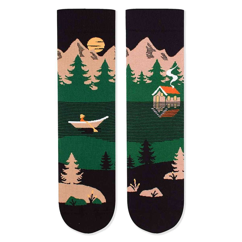 Socks - Arty Mountain Cotton Socks - PIRIN HILL