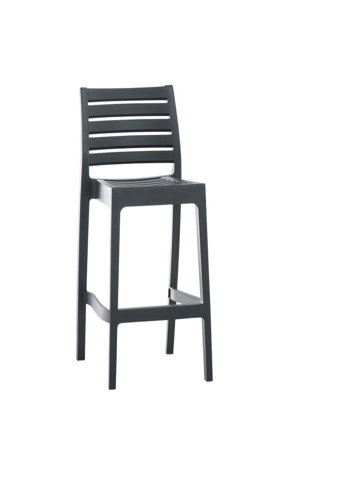 Tabourets - Tabouret de bar empilable Ares - Gris foncé - VIBORR