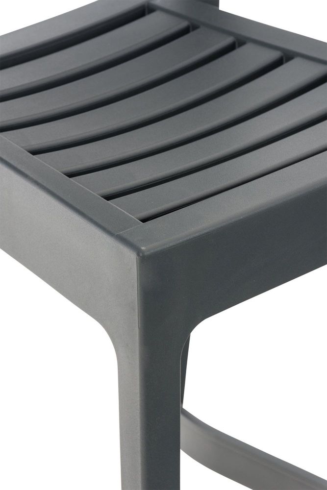 Tabourets - Tabouret de bar empilable Ares - Gris foncé - VIBORR