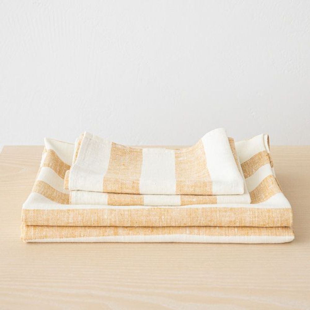 Torchons - Torchons de cuisine à rayures, huckaback - LINENME