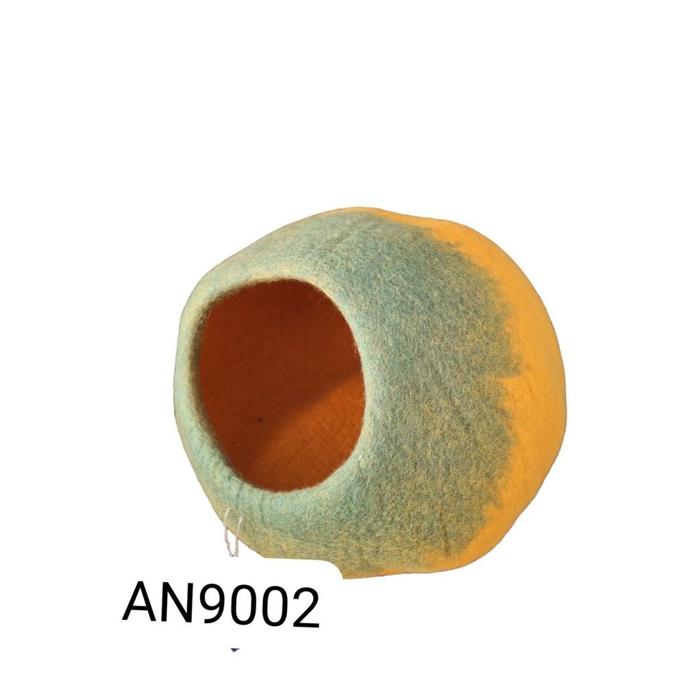 Other Christmas decorations - AN9002 - Cat cave orange/green - FELTGHAR - HANDMADE WITH LOVE