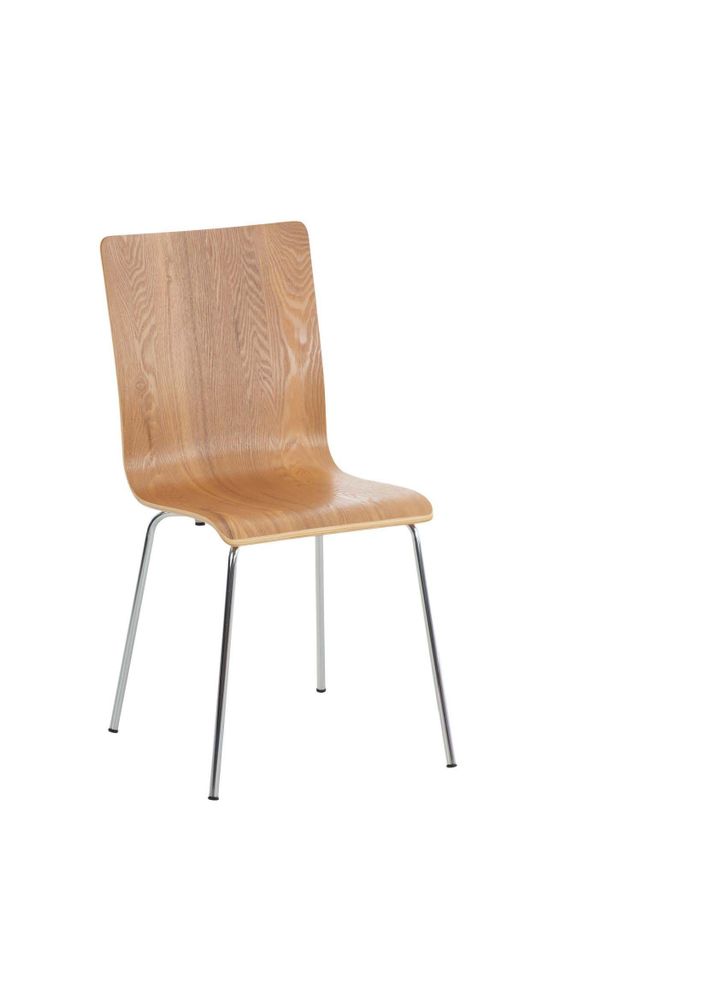 Office seating - Pepe wood and metal visitor chair - Oak - VIBORR