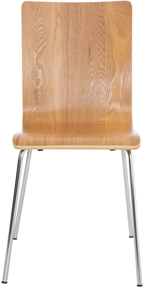 Office seating - Pepe wood and metal visitor chair - Oak - VIBORR