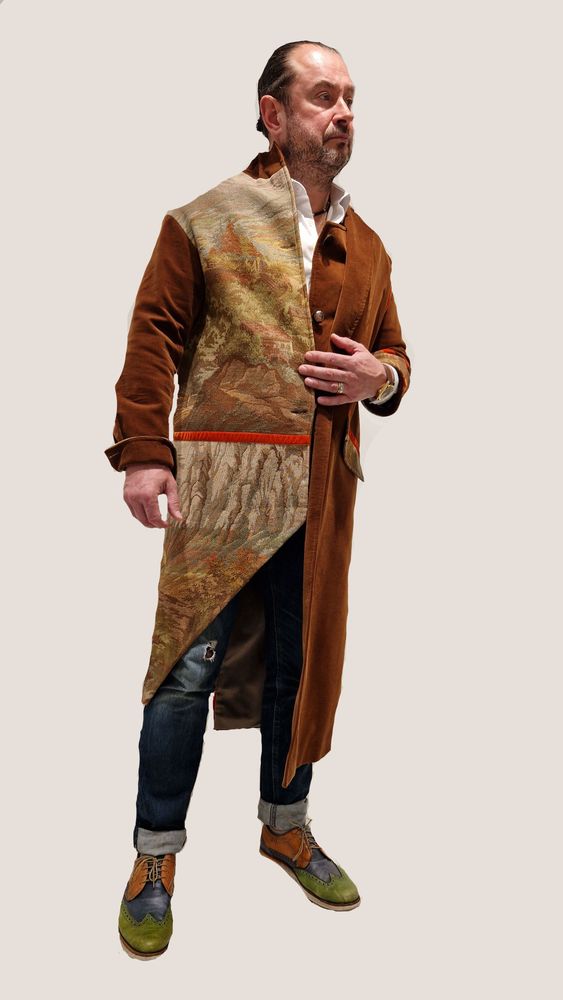 Prêt-à-porter - Le même Munchausen. Cardigan original avec tapisserie vintage. - VLADA DIZIK KOSHKIN DOM