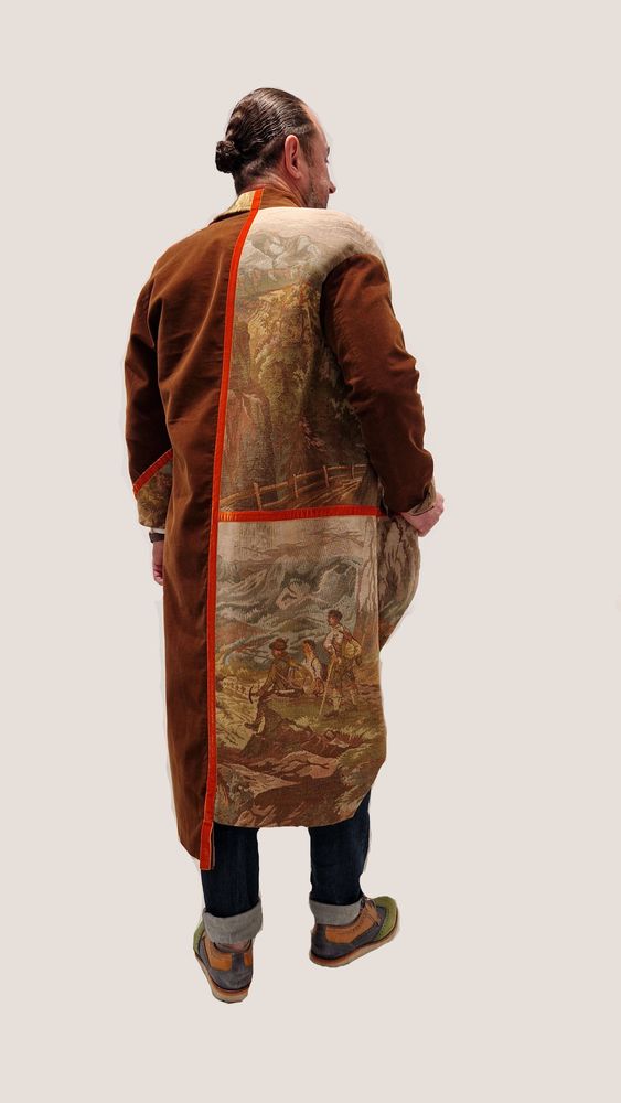 Prêt-à-porter - Le même Munchausen. Cardigan original avec tapisserie vintage. - VLADA DIZIK KOSHKIN DOM