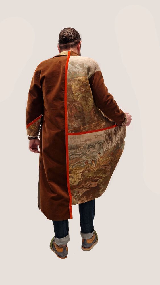 Prêt-à-porter - Le même Munchausen. Cardigan original avec tapisserie vintage. - VLADA DIZIK KOSHKIN DOM
