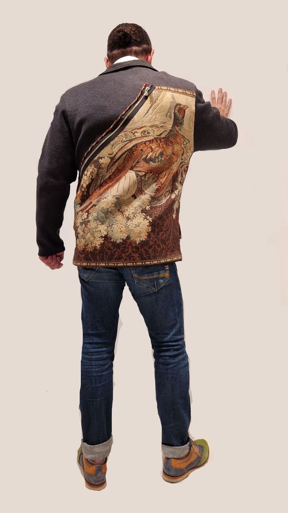 Apparel - Prophetic bird. A unisex jersey blazer decorated with a tapestry - VLADA DIZIK KOSHKIN DOM