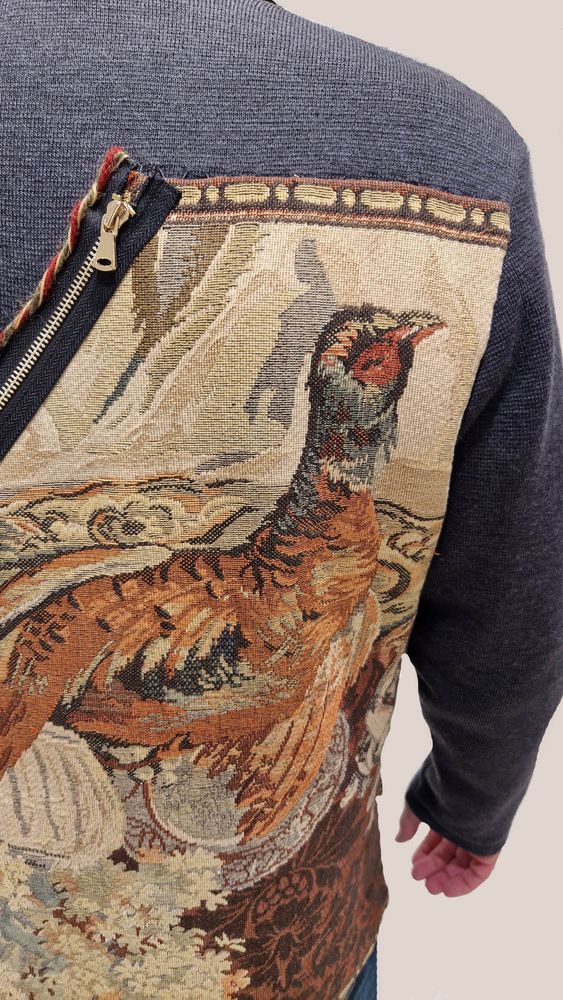 Apparel - Prophetic bird. A unisex jersey blazer decorated with a tapestry - VLADA DIZIK KOSHKIN DOM