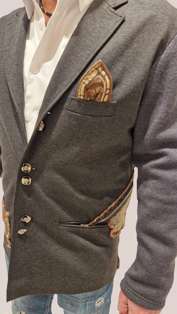 Apparel - Prophetic bird. A unisex jersey blazer decorated with a tapestry - VLADA DIZIK KOSHKIN DOM