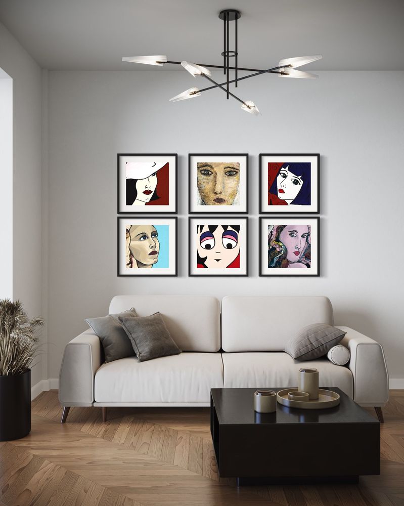 Homewear textile - Tirage d'art Ania (50 x 50 cm) - JALUSTOWSKI.DESIGN