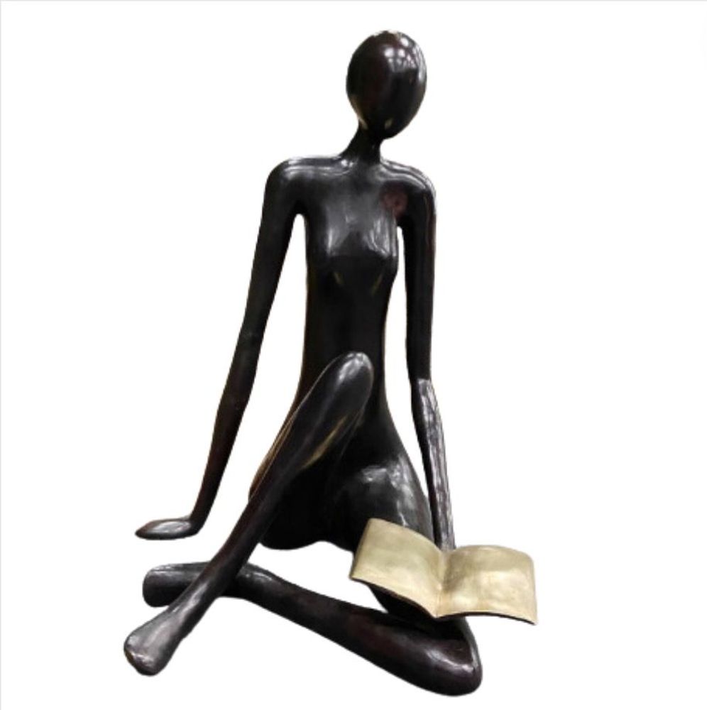 Sculptures, statuettes and miniatures - Readers or stretch bronze series 45 bronze recycled with lost wax - RECYCLAGE DESIGN RÉANIMATEUR D'OBJETS R & D