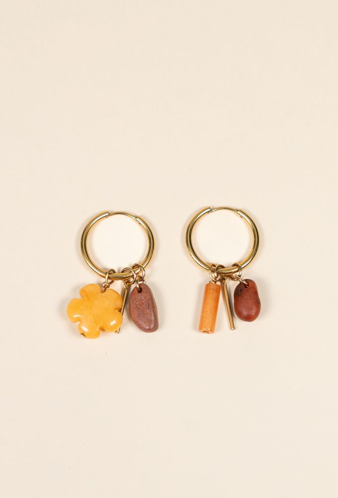 Bijoux - Paire de boucle Totem - ATELIER DEUX MAINS
