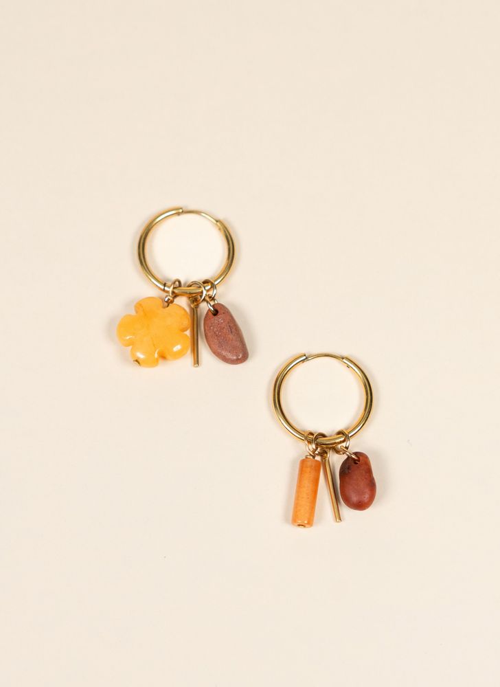 Bijoux - Paire de boucle Totem - ATELIER DEUX MAINS